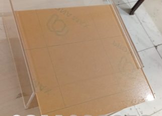 Box akrilik sliding bening 3mm custom ukuran dengan desain tutup geser transparan rapi dan presisi.