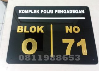 nomor rumah akrilik mewah desain minimalis