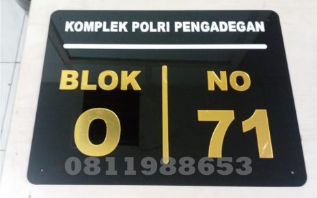 nomor rumah akrilik mewah desain minimalis