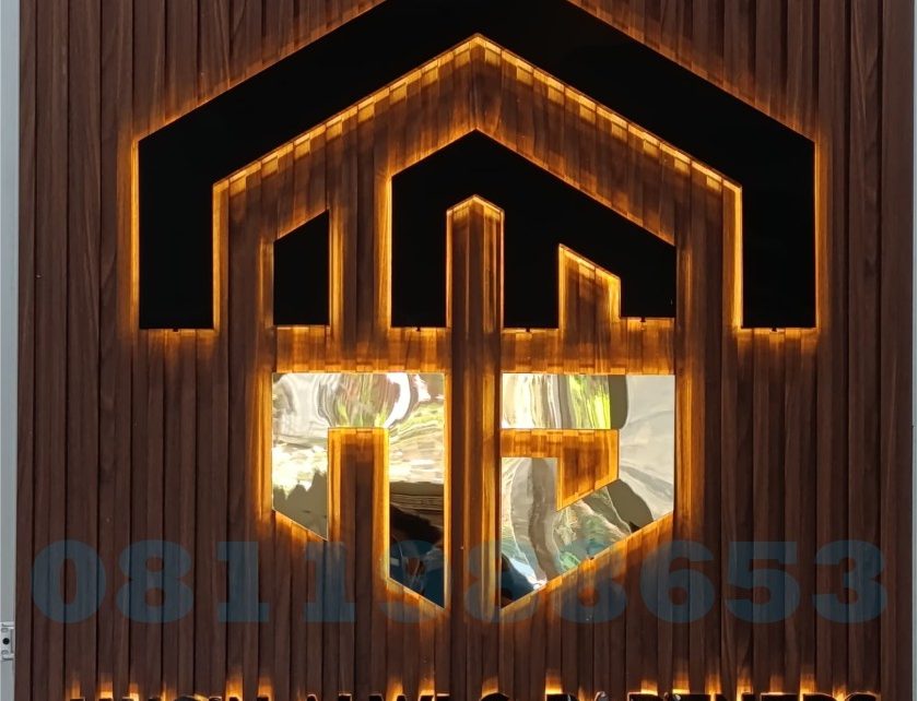 huruf timbul akrilik backlight kantor hukum modern