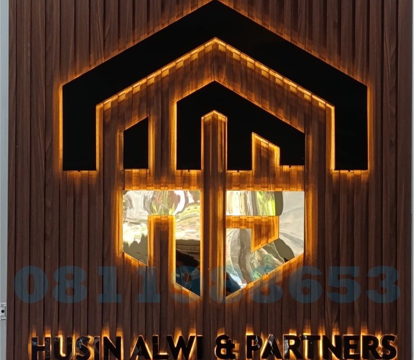 huruf timbul akrilik backlight kantor hukum modern